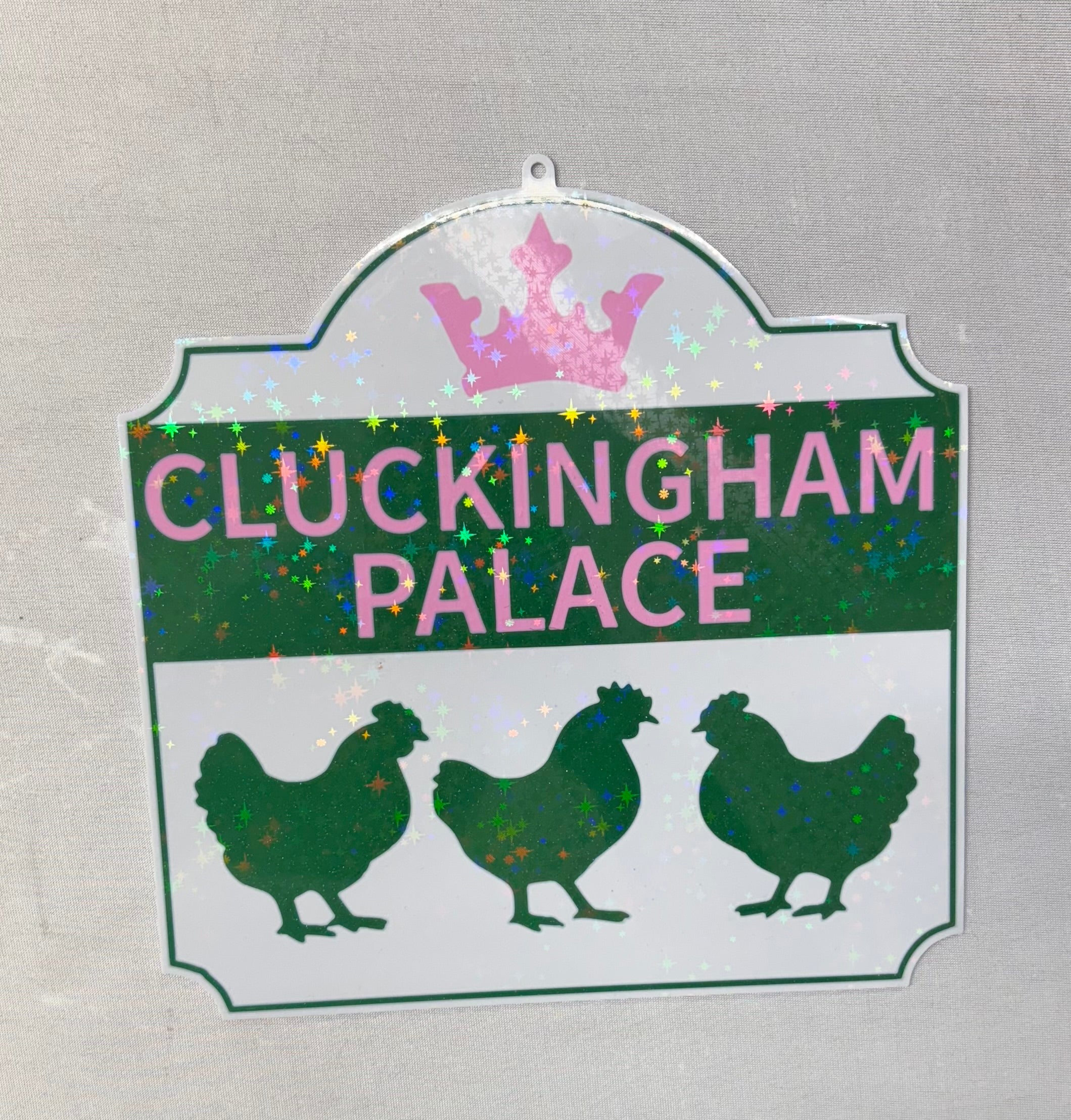 Cluckingham Palace Sign – Funny Chicken Coop 3D Printed Wall Decor