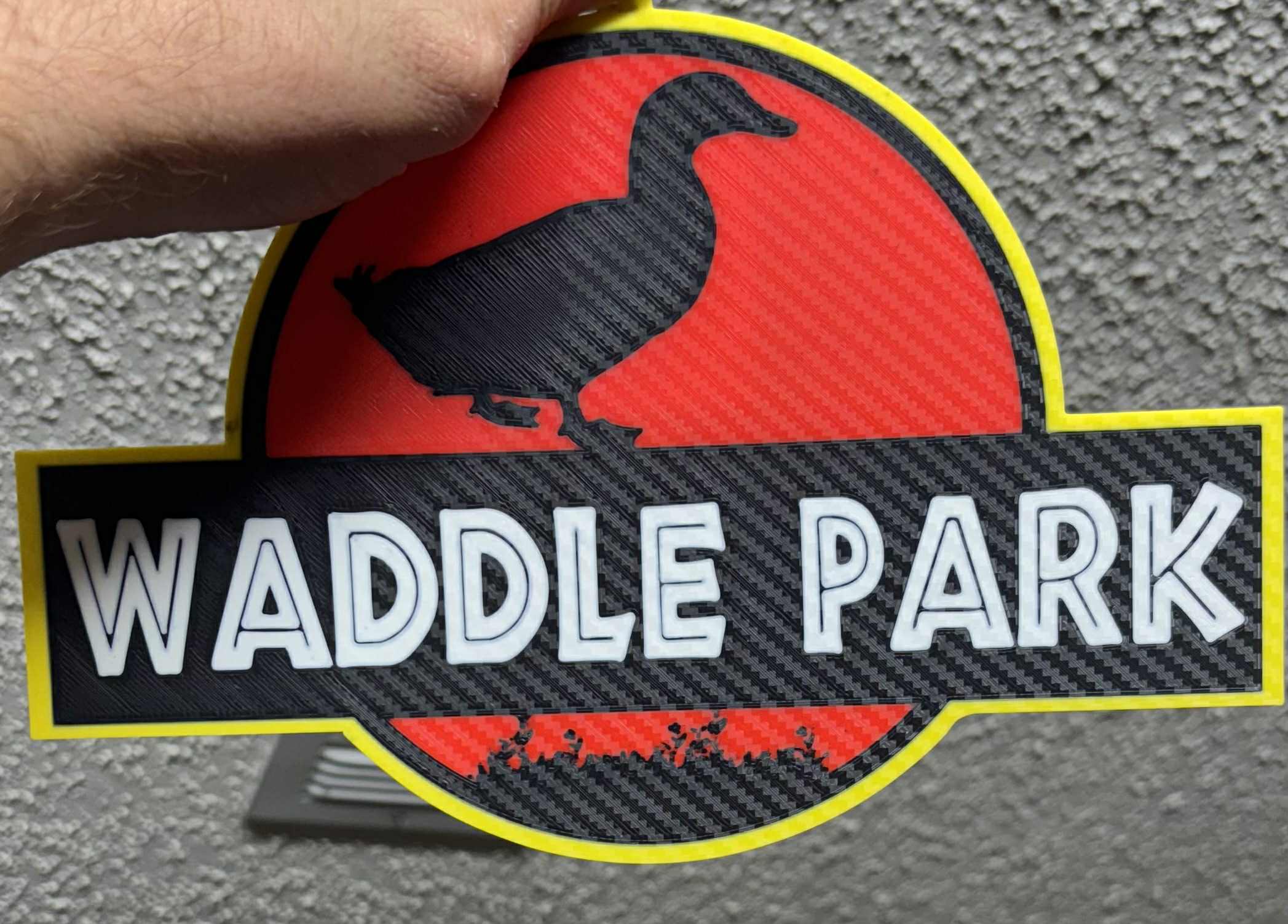 Waddle Park Duck sign UV Fade Proof!
