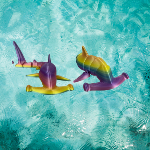 3D Printed Hammerhead/Tiger Shark Toy – Educational Marine Figurine