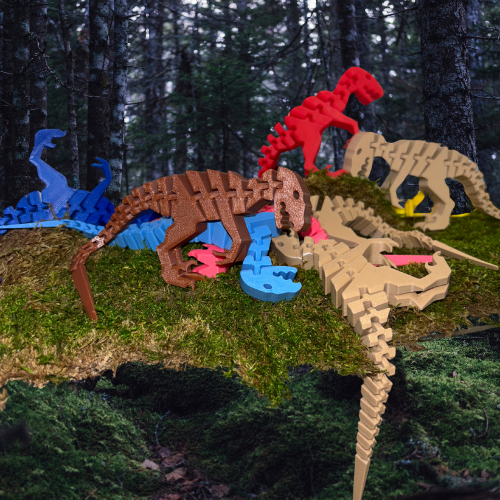 Flexible Velociraptor (Raptor) Dinosaur – 3D Printed Poseable Fidget Toy