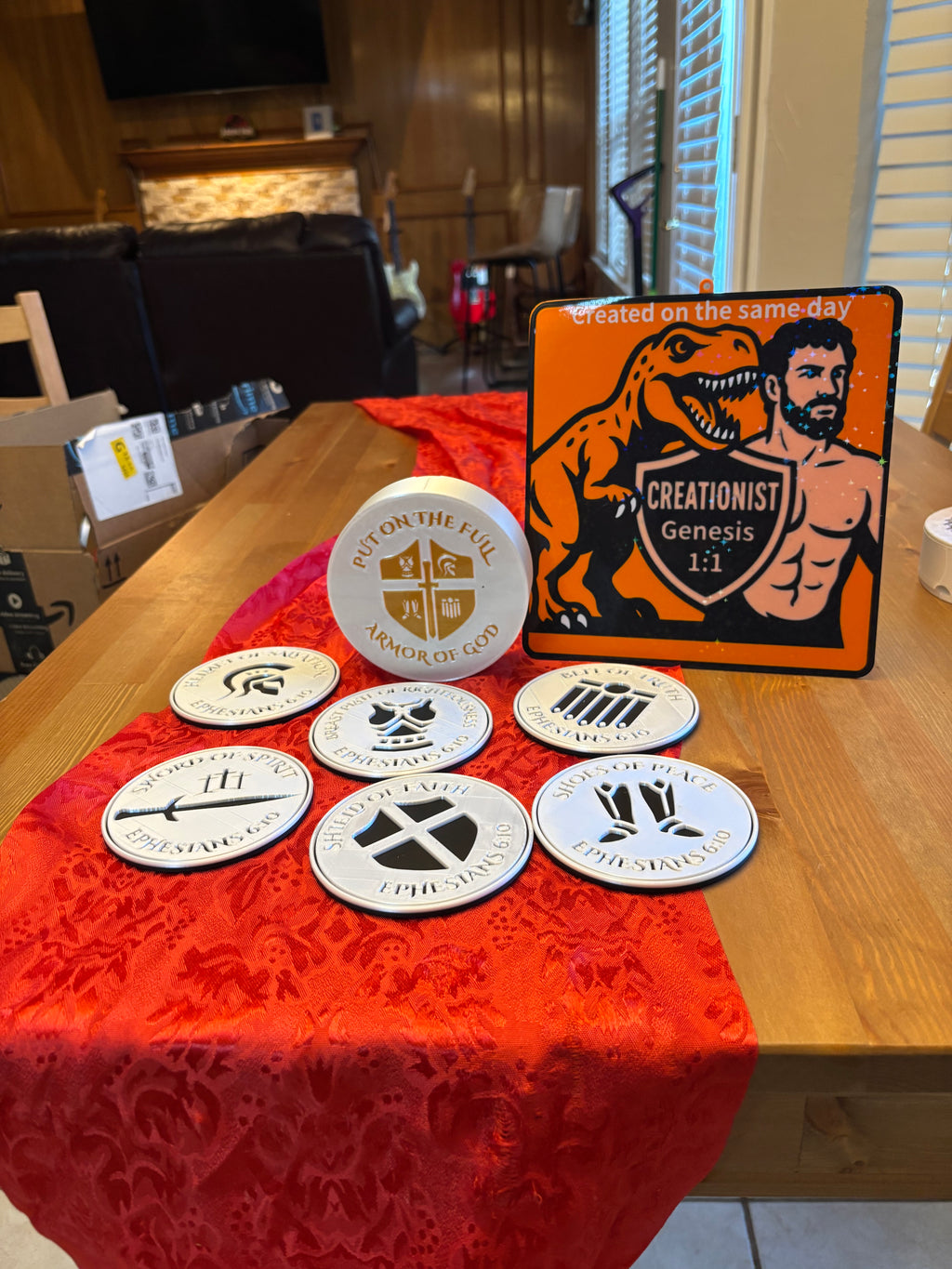 Ephesians 6:10-18 Armor of God Scripture Coaster – Christian Home Décor