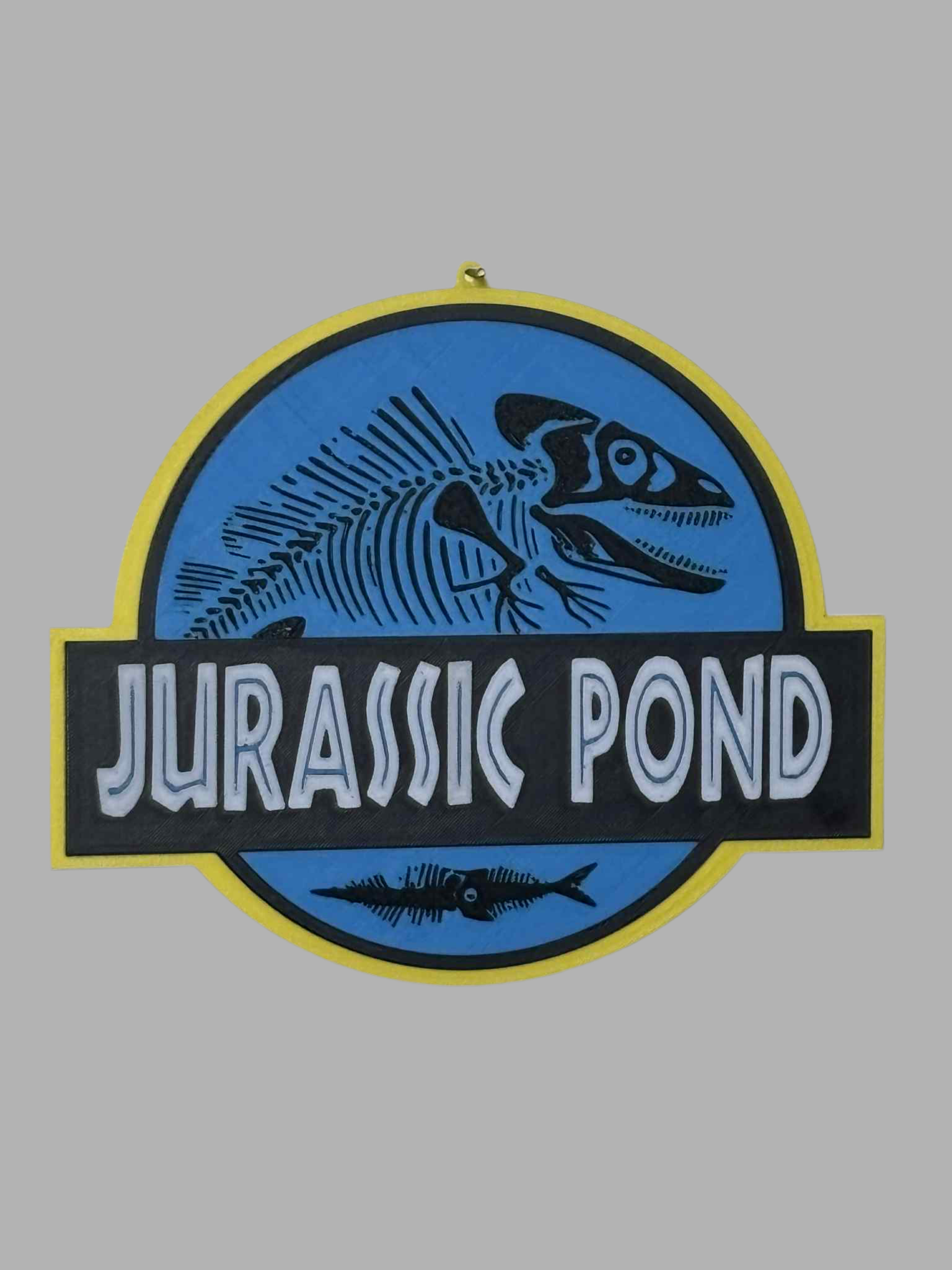 Jurassic Pond (Fish rex) Sign 3d printed UV proof and Weatherproof