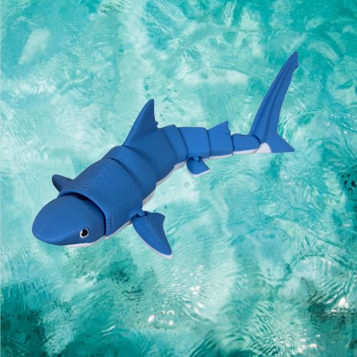 3D Printed Hammerhead/Tiger Shark Toy – Educational Marine Figurine