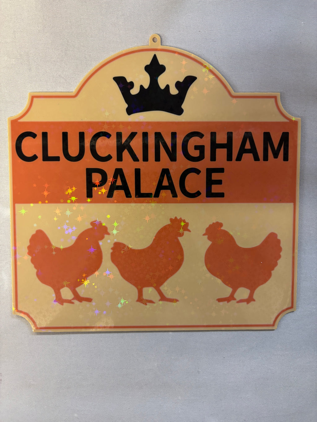 Cluckingham Palace Sign – Funny Chicken Coop 3D Printed Wall Decor