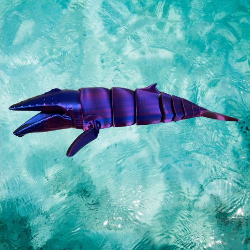 3D Printed Large Toy Whale – Ocean Animal Collectible
