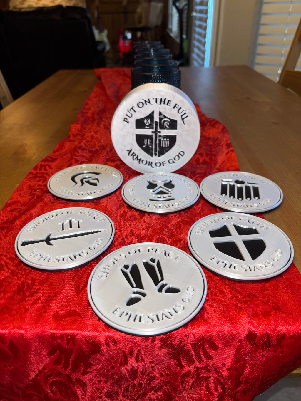 Ephesians 6:10-18 Armor of God Scripture Coaster – Christian Home Décor