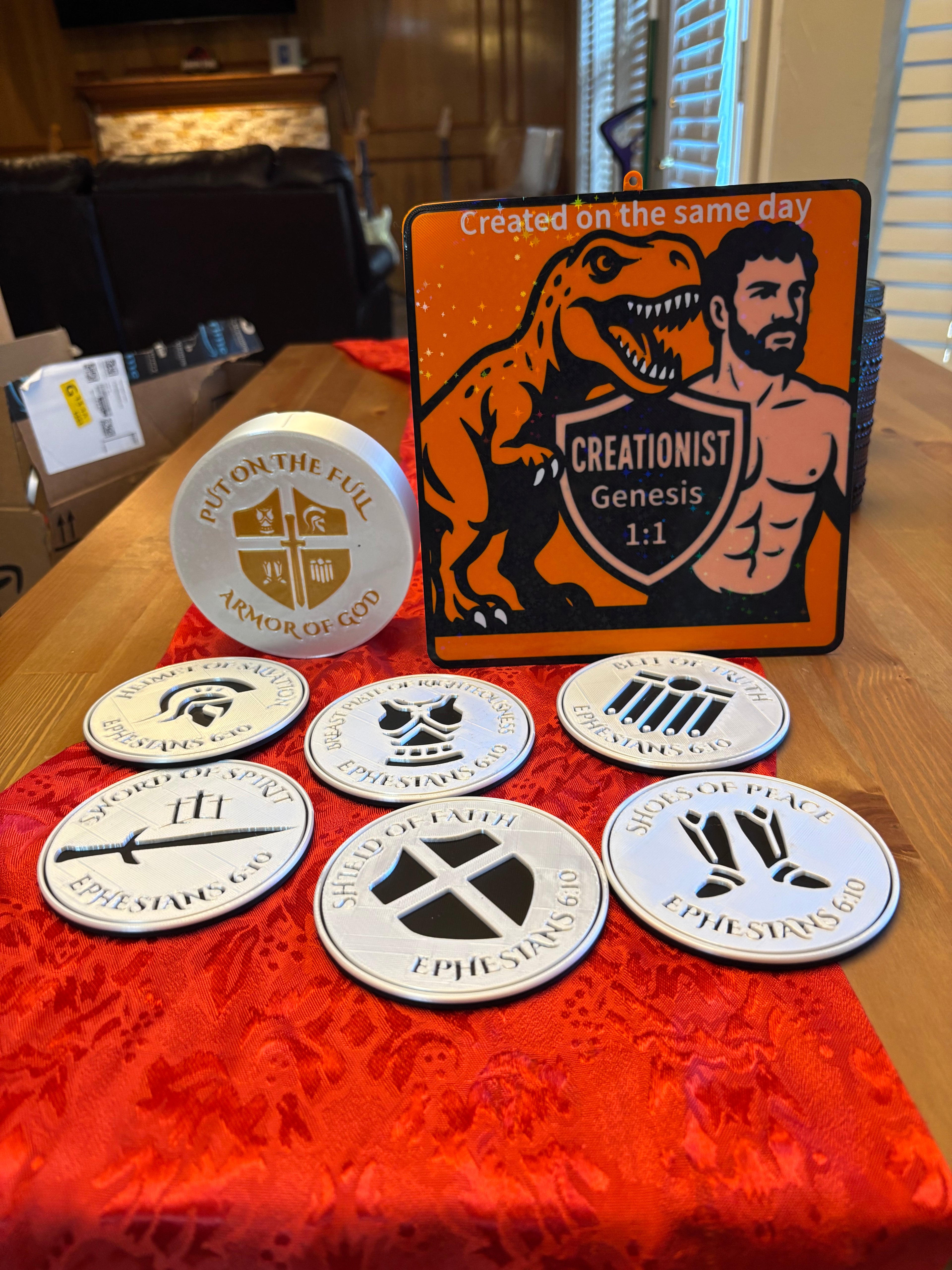 Ephesians 6:10-18 Armor of God Scripture Coaster – Christian Home Décor