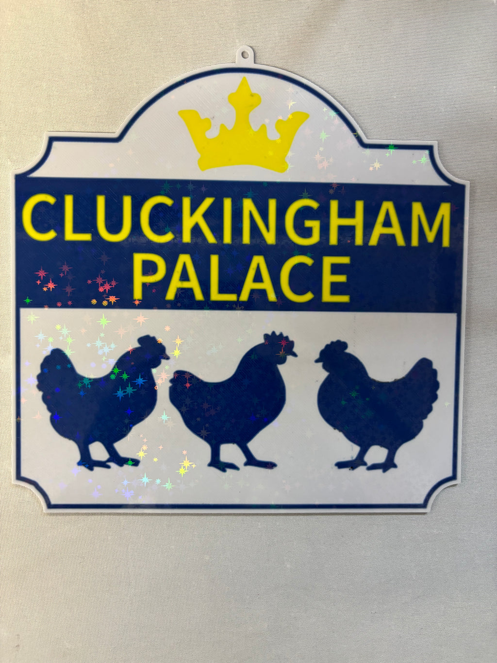 Cluckingham Palace Sign – Funny Chicken Coop 3D Printed Wall Decor