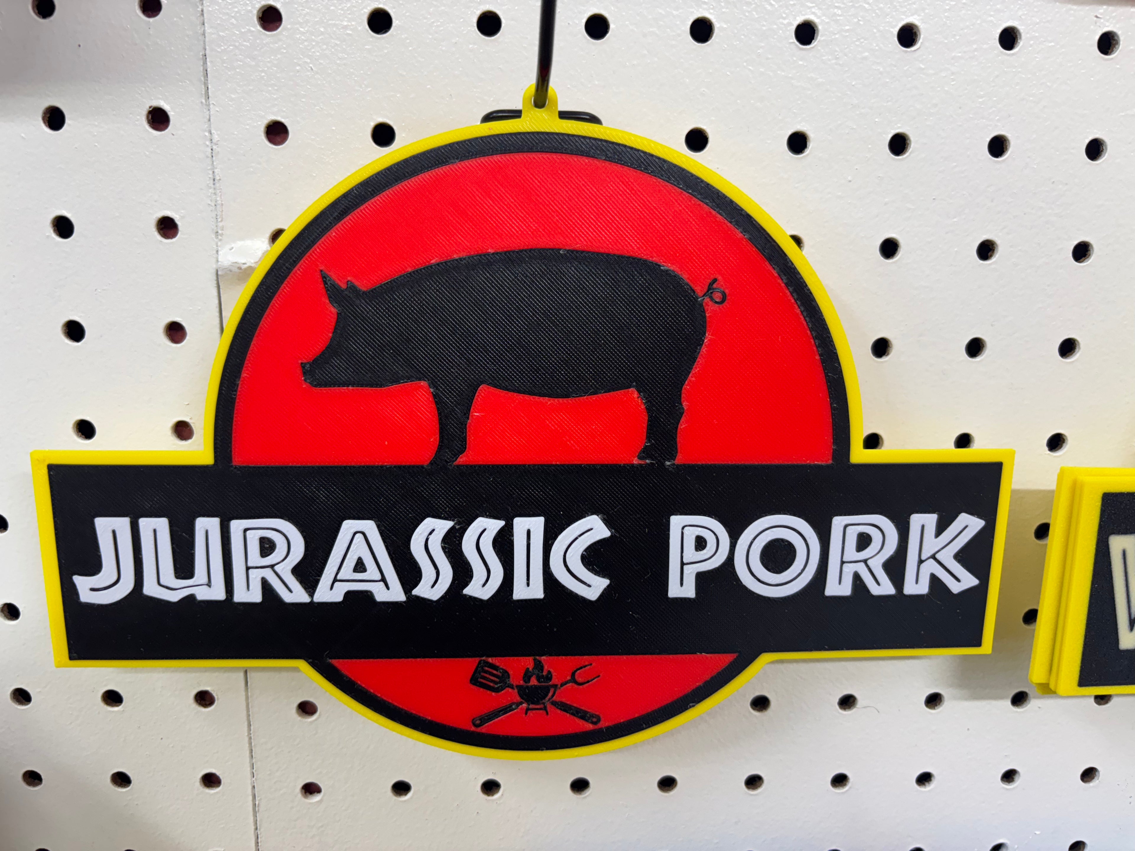 Jurassic Pork- (Jurassic Park) 3d printed Farm Sign