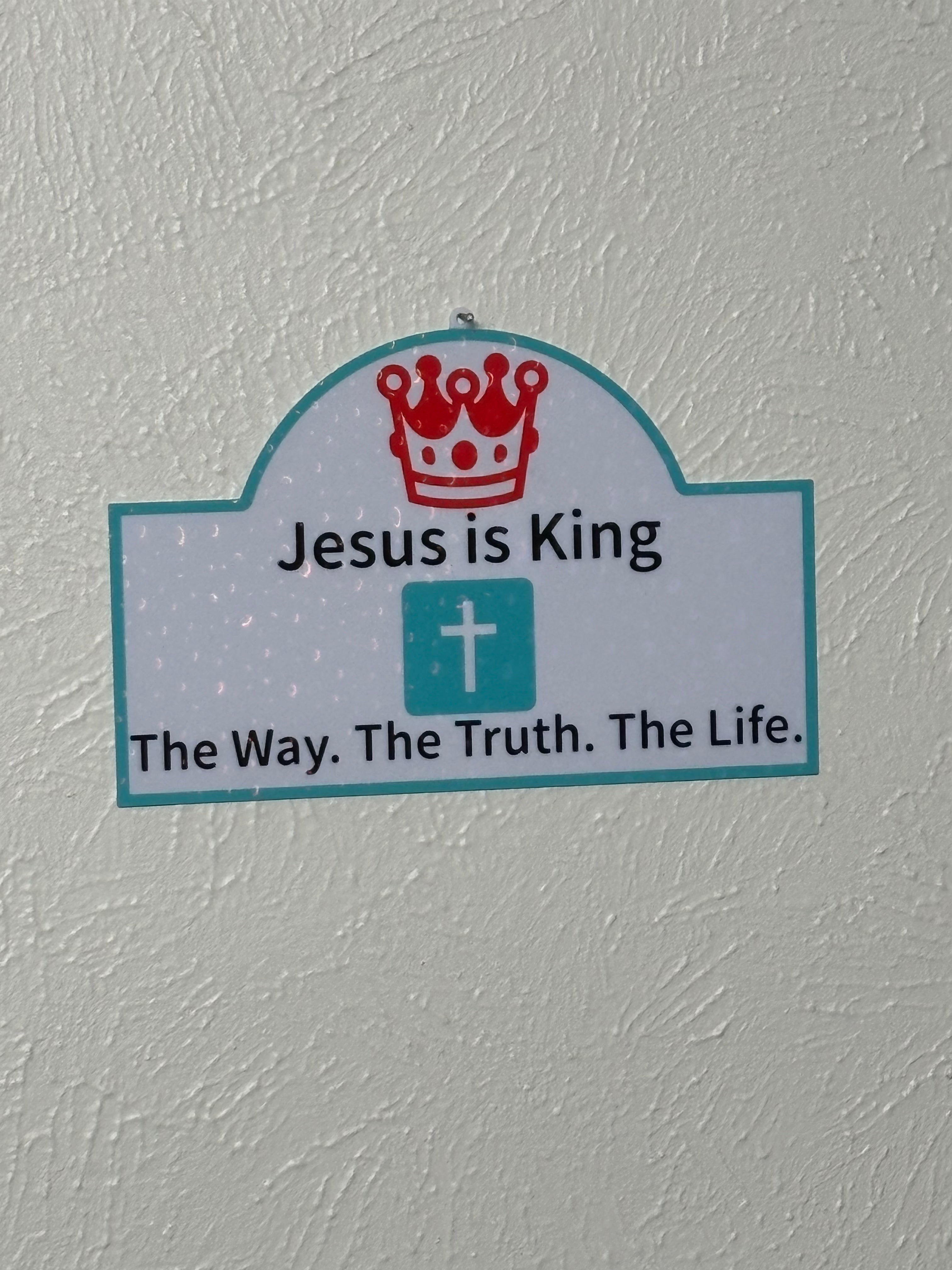 Jesus is King Sign- UV Fade proof (3D Printed)