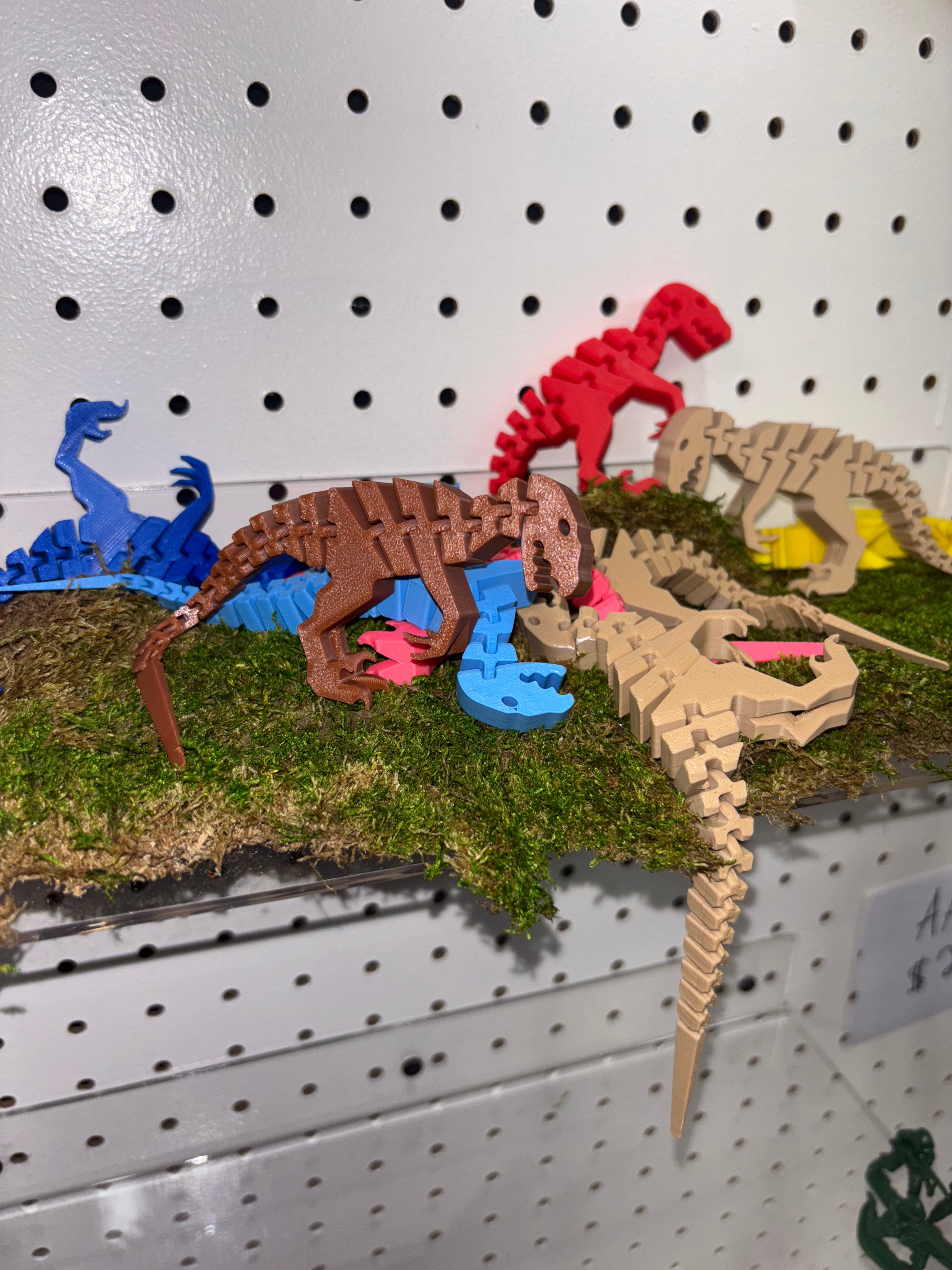 Flexible Velociraptor (Raptor) Dinosaur – 3D Printed Poseable Fidget Toy
