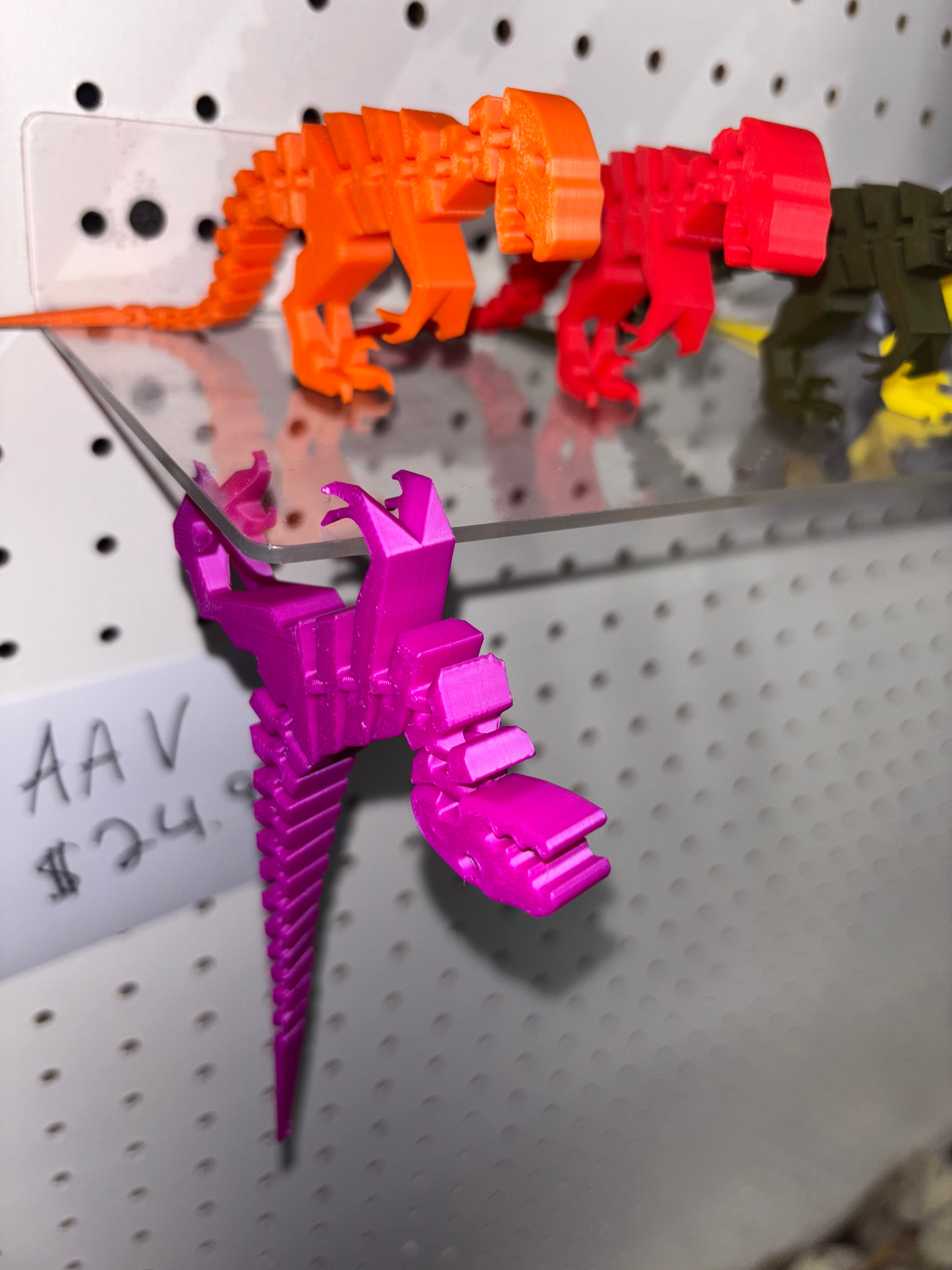 Flexible Velociraptor (Raptor) Dinosaur – 3D Printed Poseable Fidget Toy