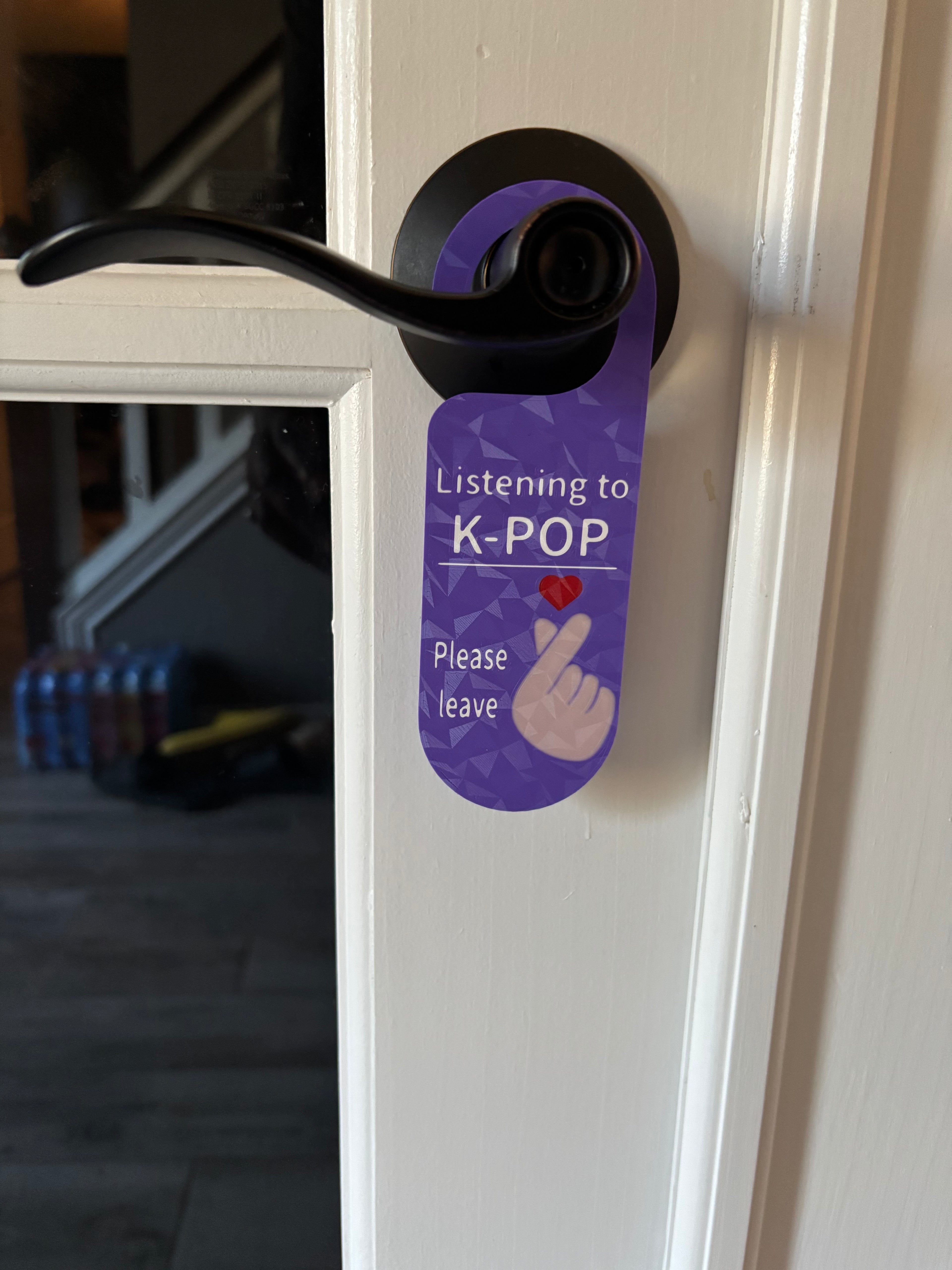 K-Pop- Do Not Disturb Door Hanger (3D Printed)