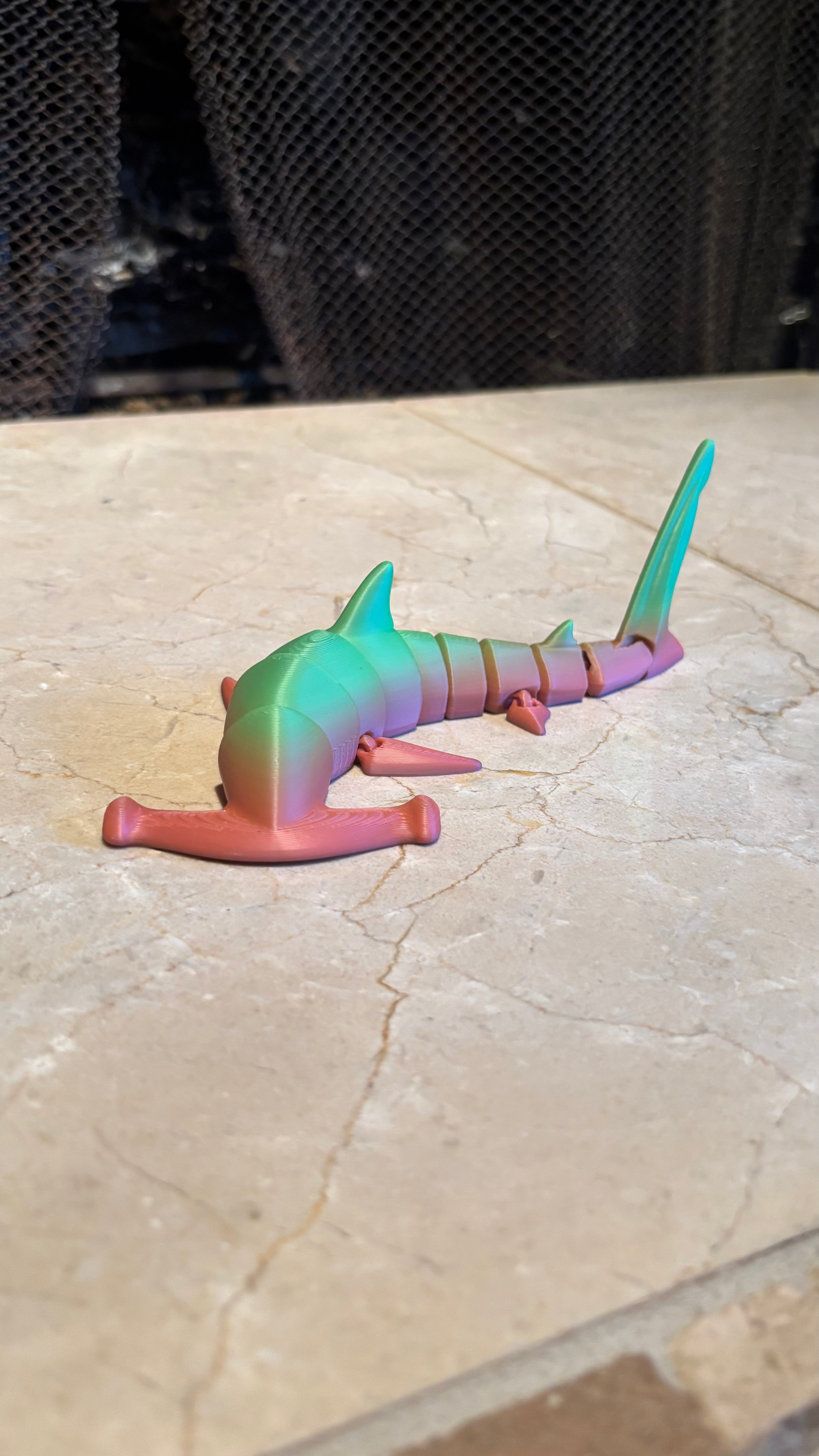 3D Printed Hammerhead/Tiger Shark Toy – Educational Marine Figurine