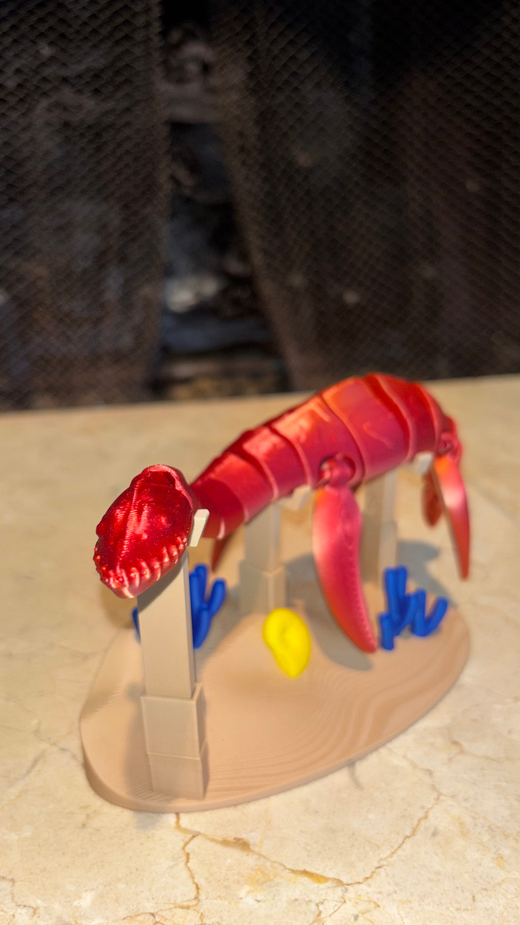 3D Printed Plesiosaurus Toy with Stand – Loch Ness Monster Dinosaur