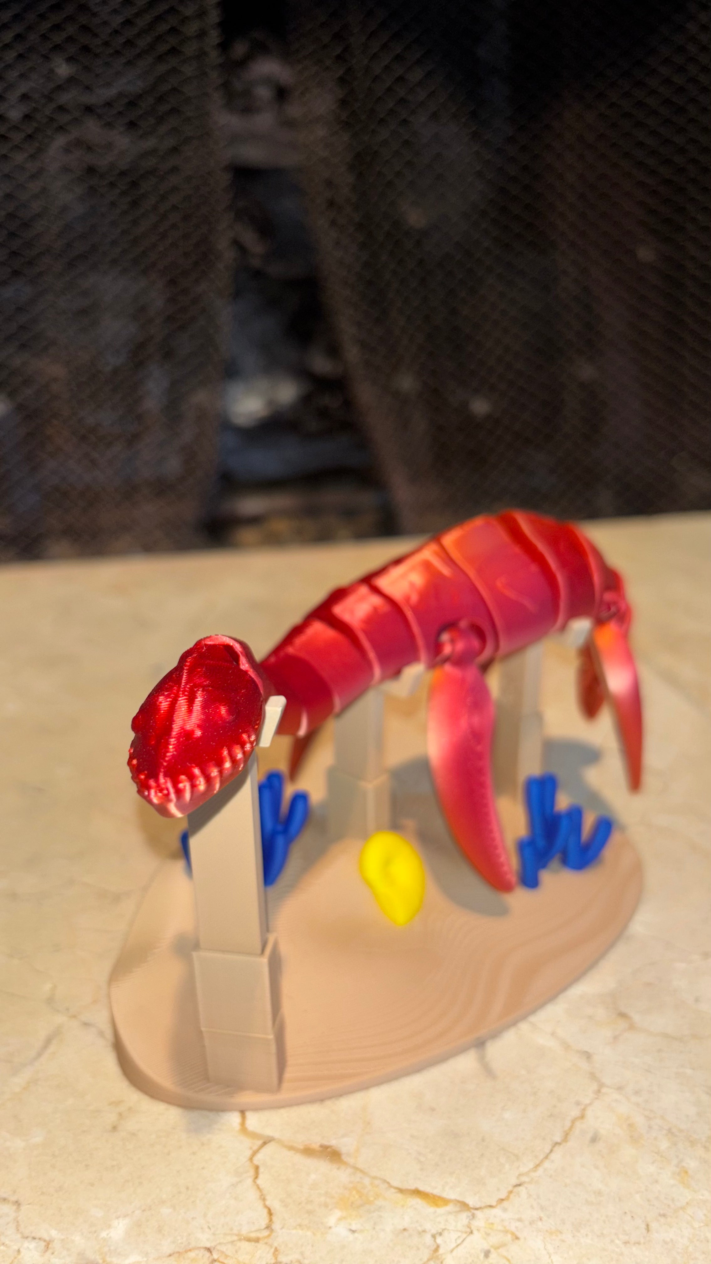 3D Printed Plesiosaurus Toy with Stand – Loch Ness Monster Dinosaur
