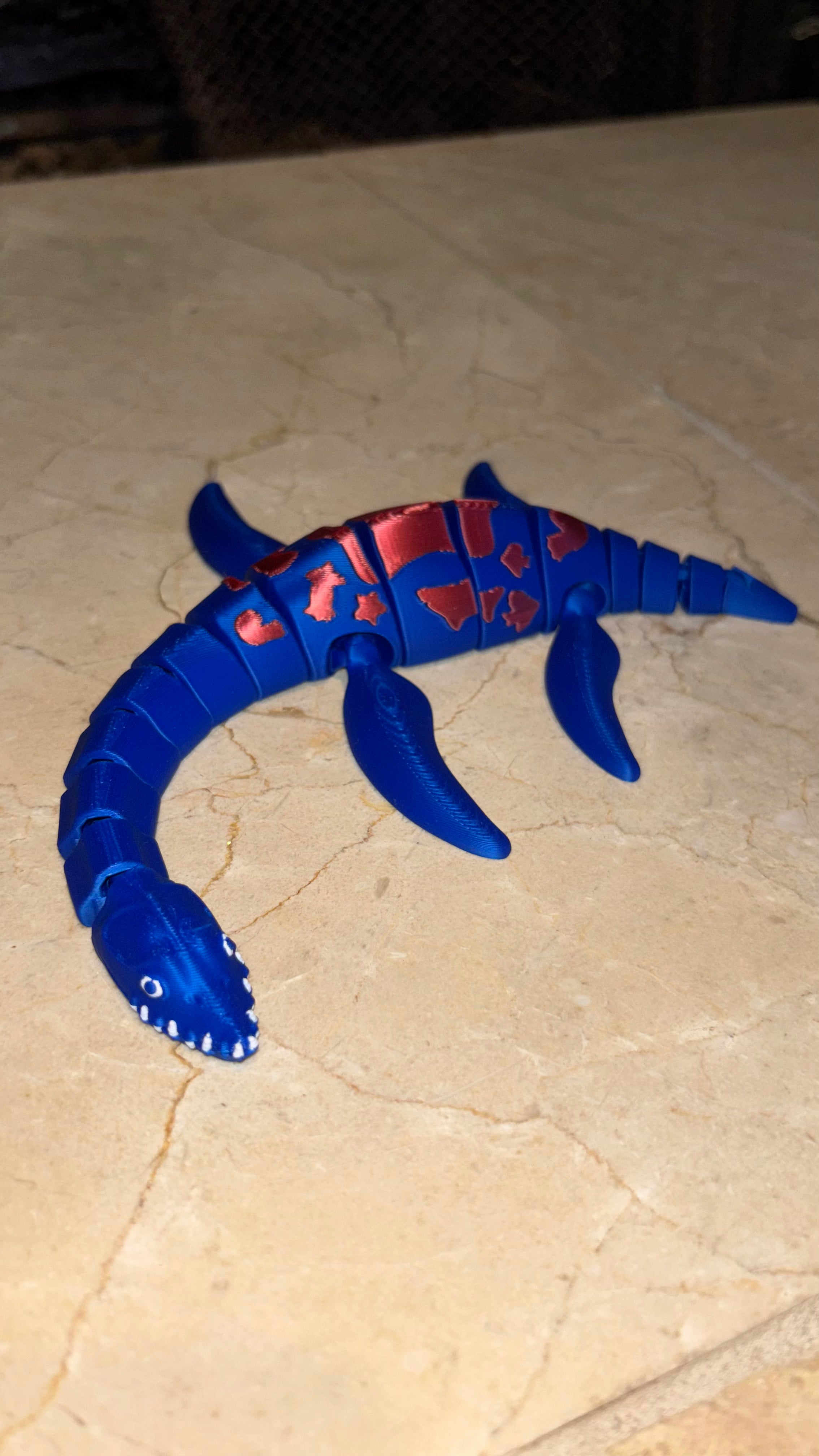 3D Printed Plesiosaurus Toy with Stand – Loch Ness Monster Dinosaur