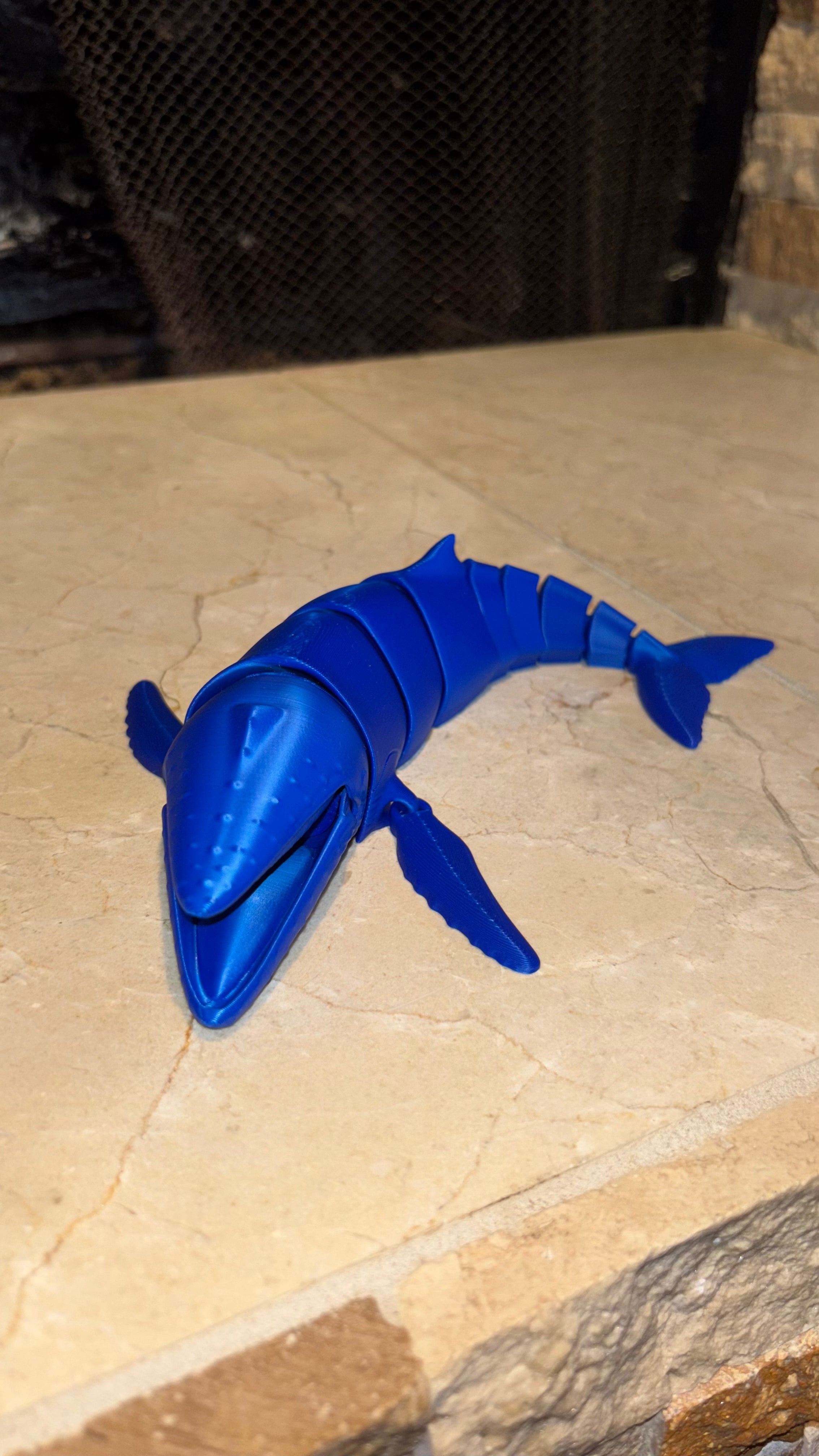 3D Printed Large Toy Whale – Ocean Animal Collectible