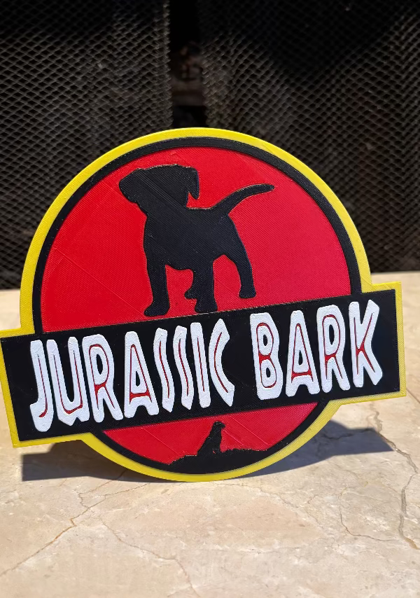 Jurassic Bark Sign- 3D Printed (Jurassic Park)