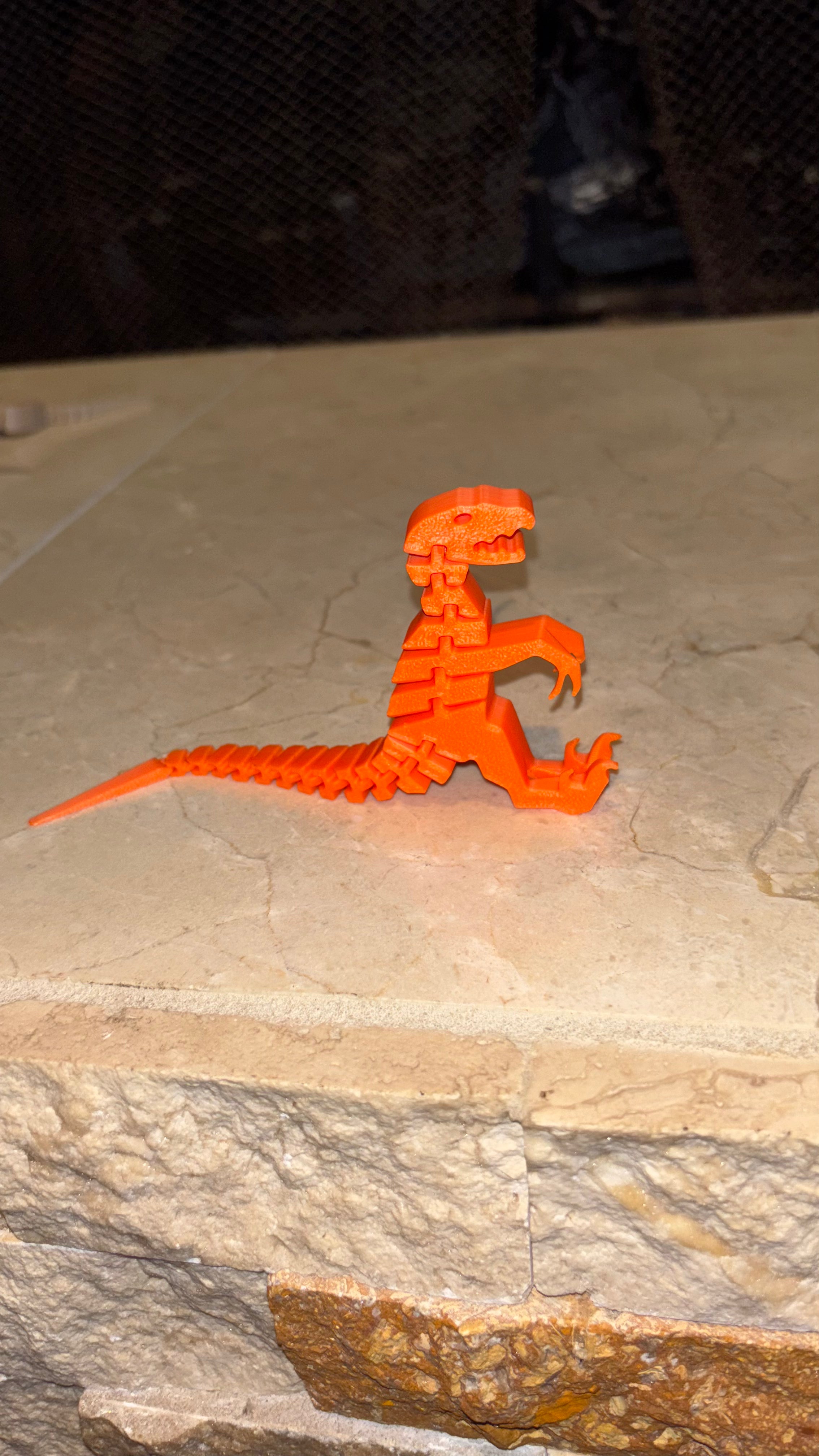 Flexible Velociraptor (Raptor) Dinosaur – 3D Printed Poseable Fidget Toy