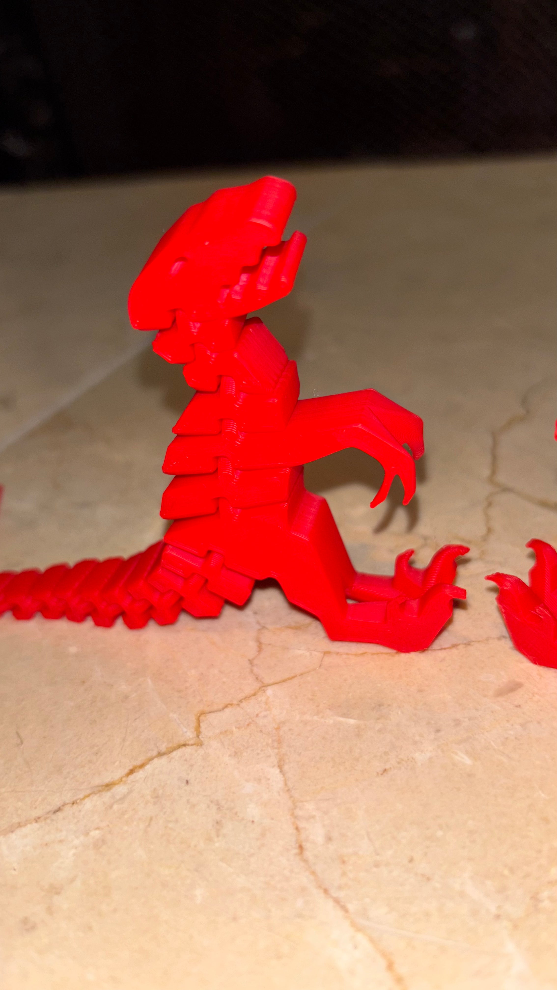 Flexible Velociraptor (Raptor) Dinosaur – 3D Printed Poseable Fidget Toy