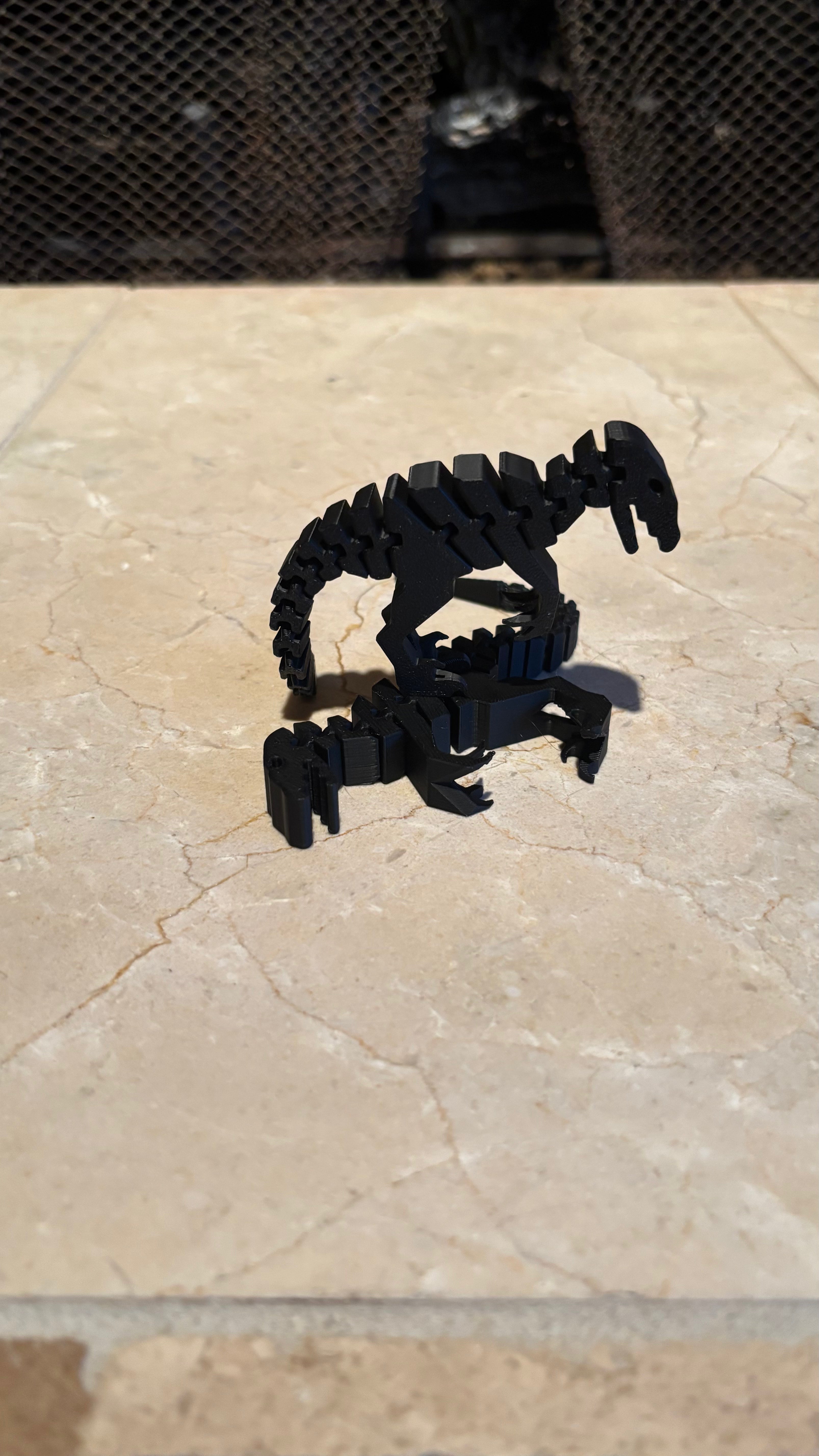 Flexible Velociraptor (Raptor) Dinosaur – 3D Printed Poseable Fidget Toy