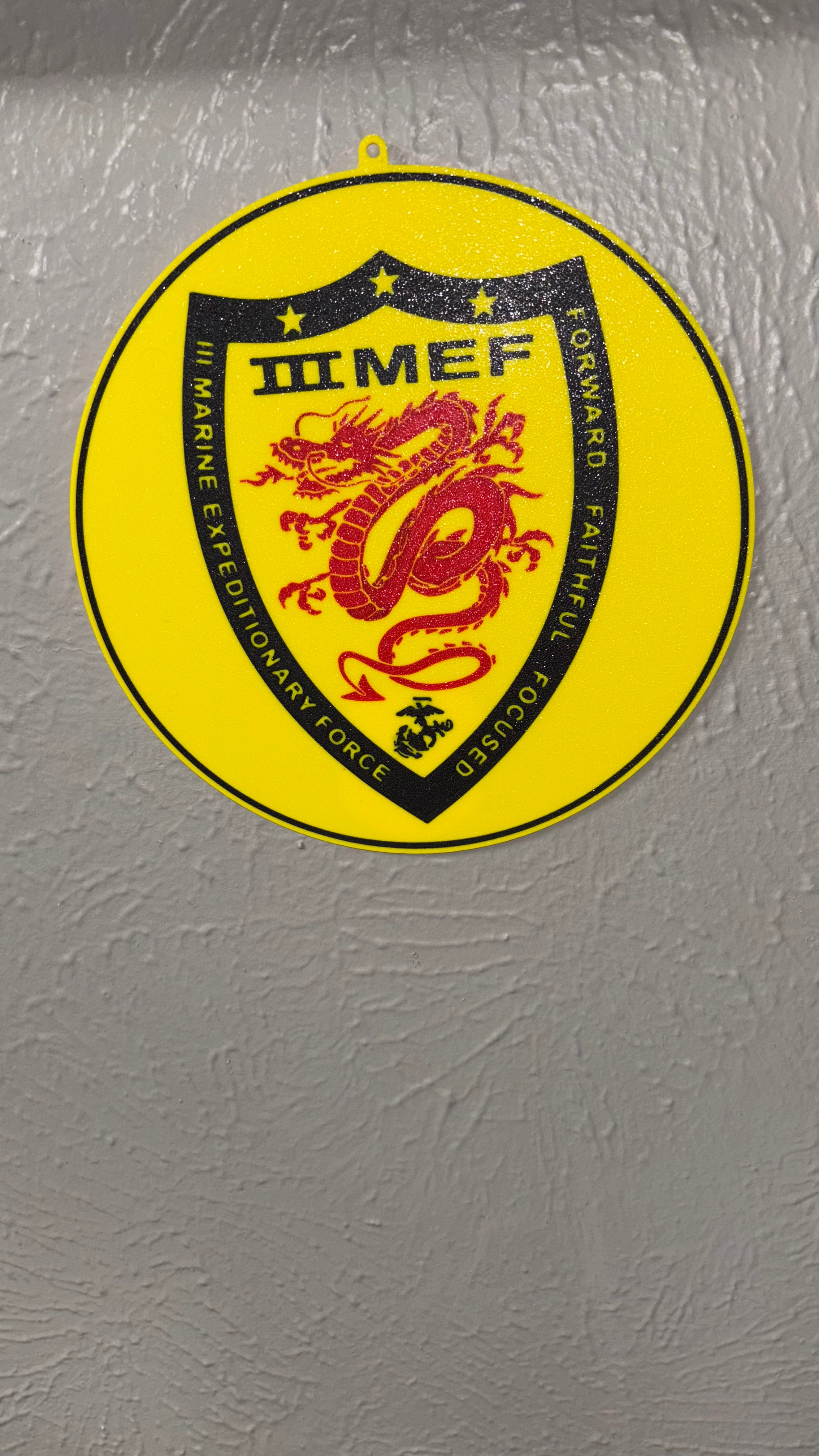 III MEF- 3D Printed Marine Corps Sign