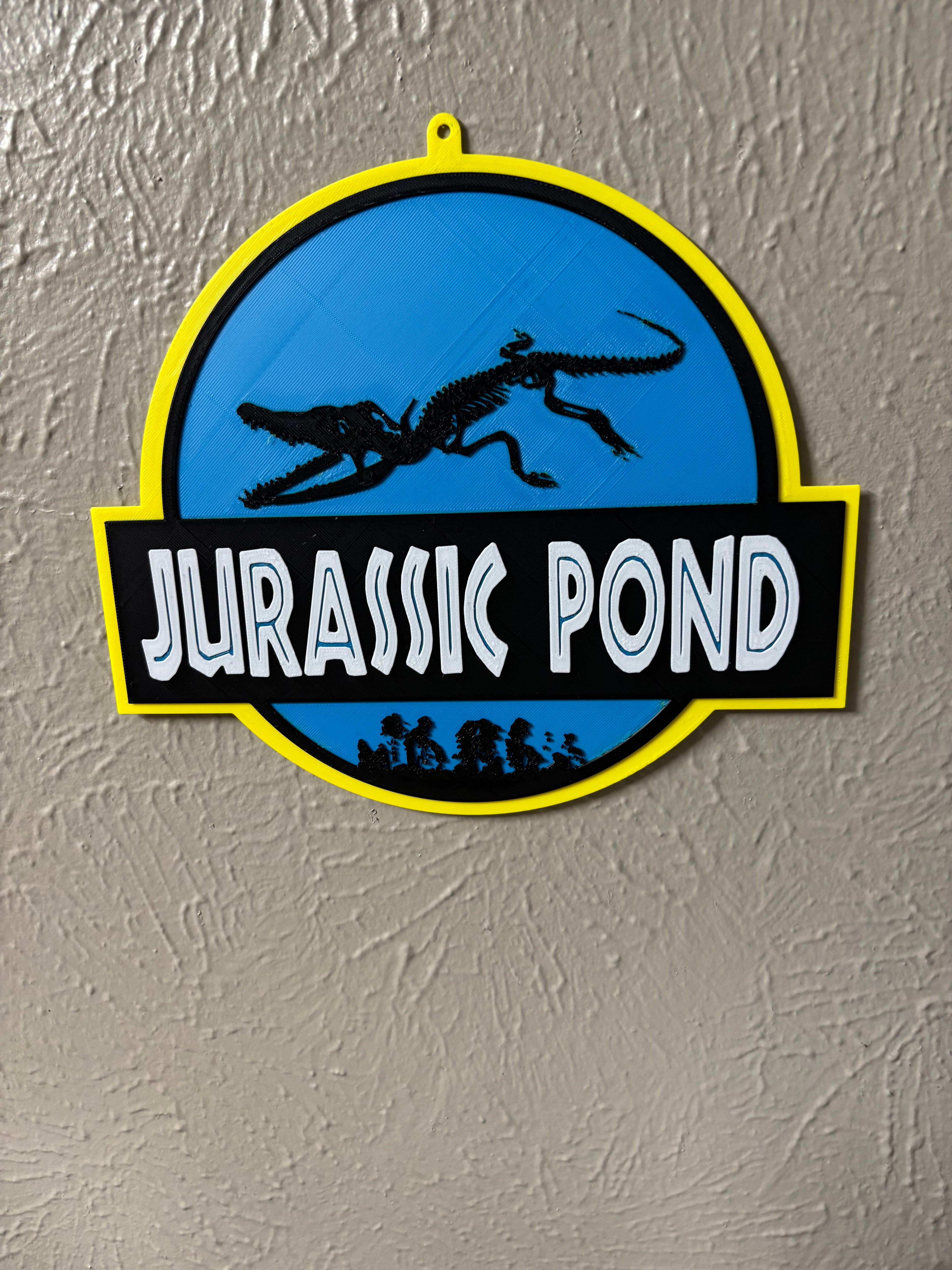 Jurassic Pond (Florida Gator) Sign 3D Printed UV proof and Weatherproof