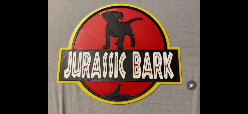 Jurassic Bark Sign- 3D Printed (Jurassic Park)