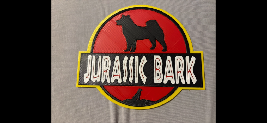 Jurassic Bark Sign- 3D Printed (Jurassic Park)