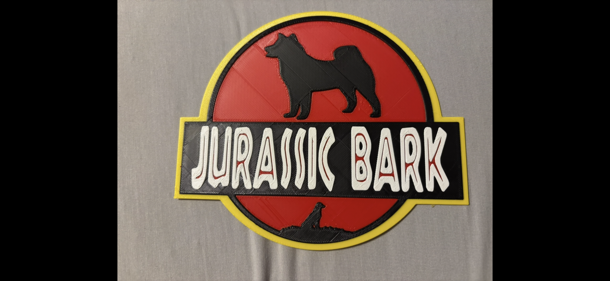 Jurassic Bark Sign- 3D Printed (Jurassic Park)