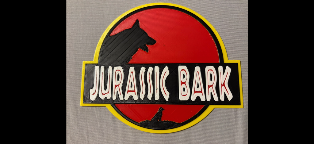 Jurassic Bark Sign- 3D Printed (Jurassic Park)