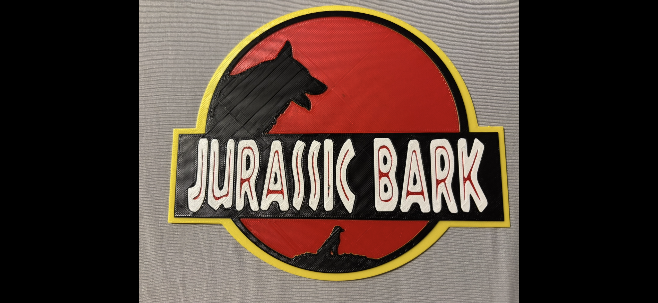 Jurassic Bark Sign- 3D Printed (Jurassic Park)