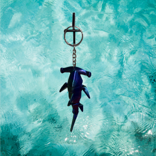 Rainbow Hammerhead/Tiger Shark Keychain – Mini 3D Printed Ocean Toy