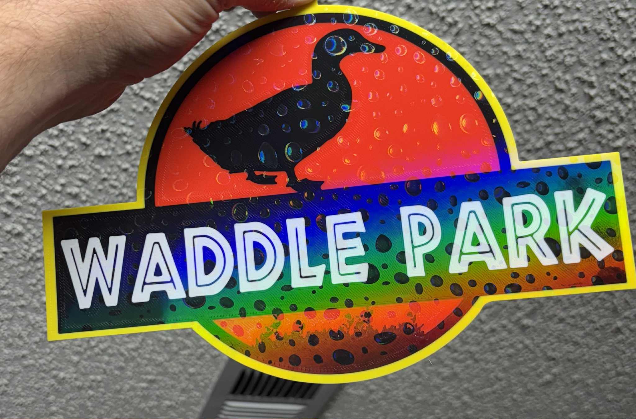 Waddle Park Duck sign UV Fade Proof!