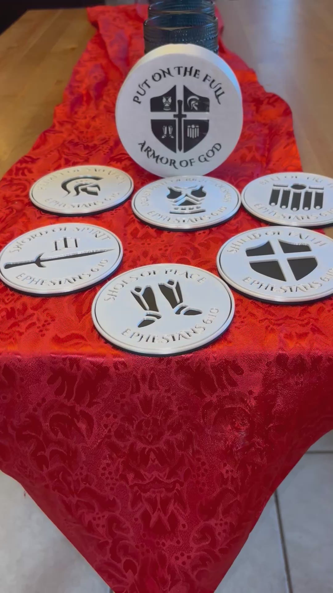 Ephesians 6:10-18 Armor of God Scripture Coaster – Christian Home Décor