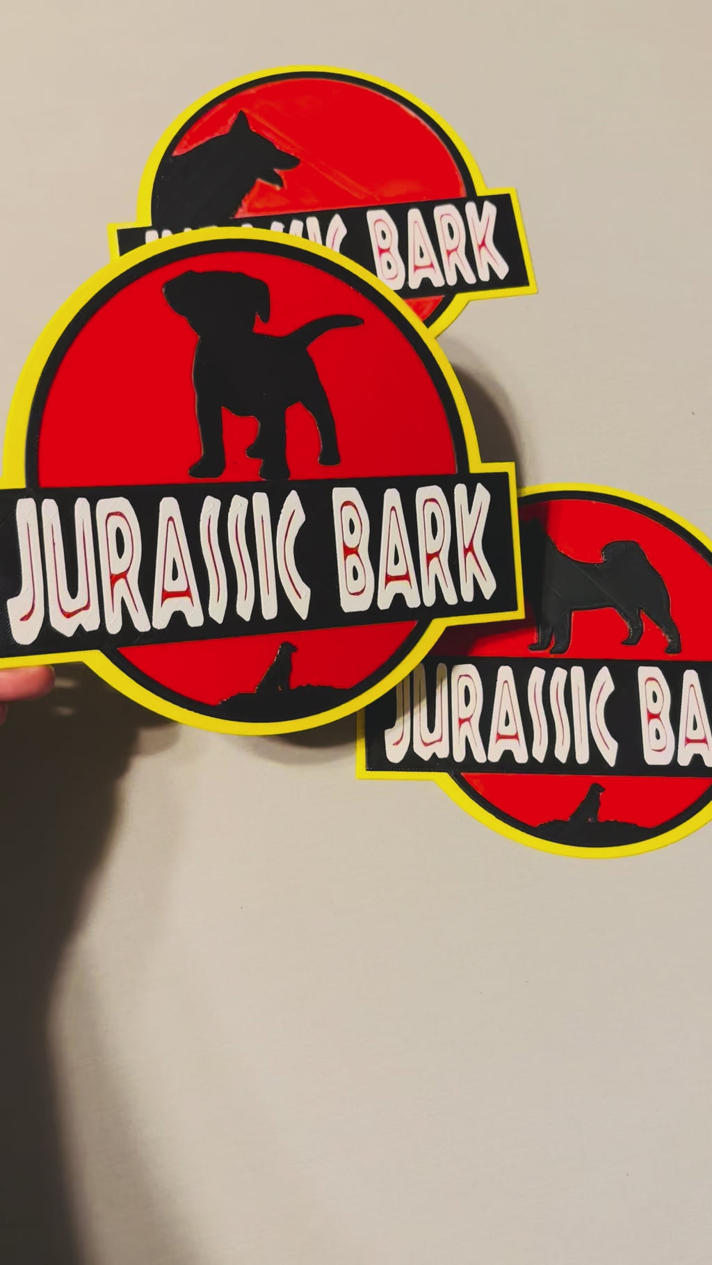 Jurassic Bark Sign- 3D Printed (Jurassic Park)