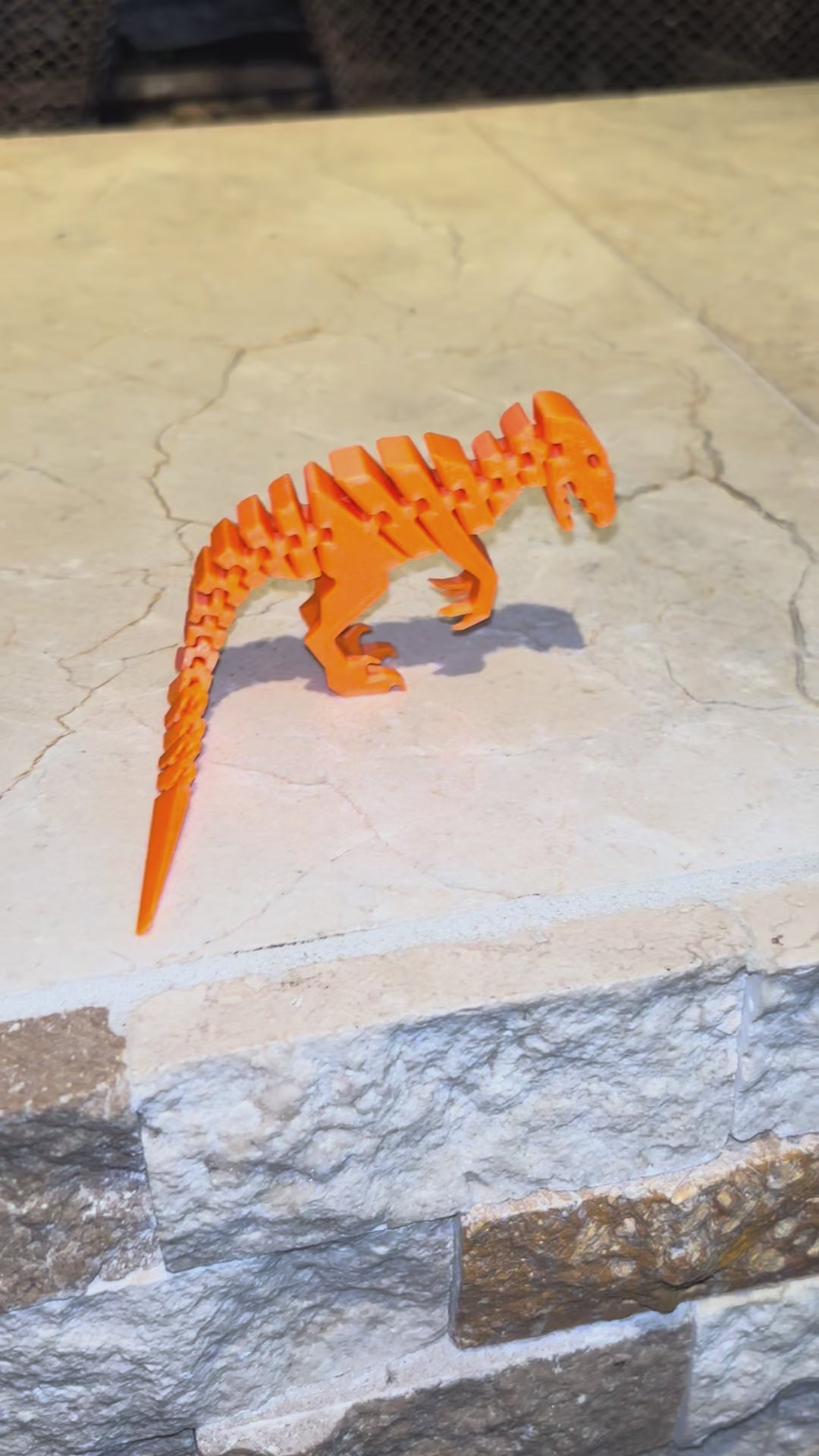 Flexible Velociraptor (Raptor) Dinosaur – 3D Printed Poseable Fidget Toy